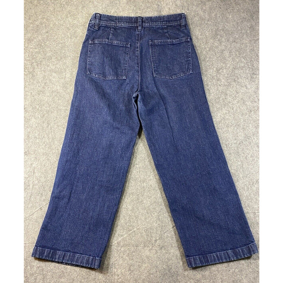 J Crew Pants Womens Size 28 Blue Wide Leg Crop Side Zipper - Picture 13 of 13